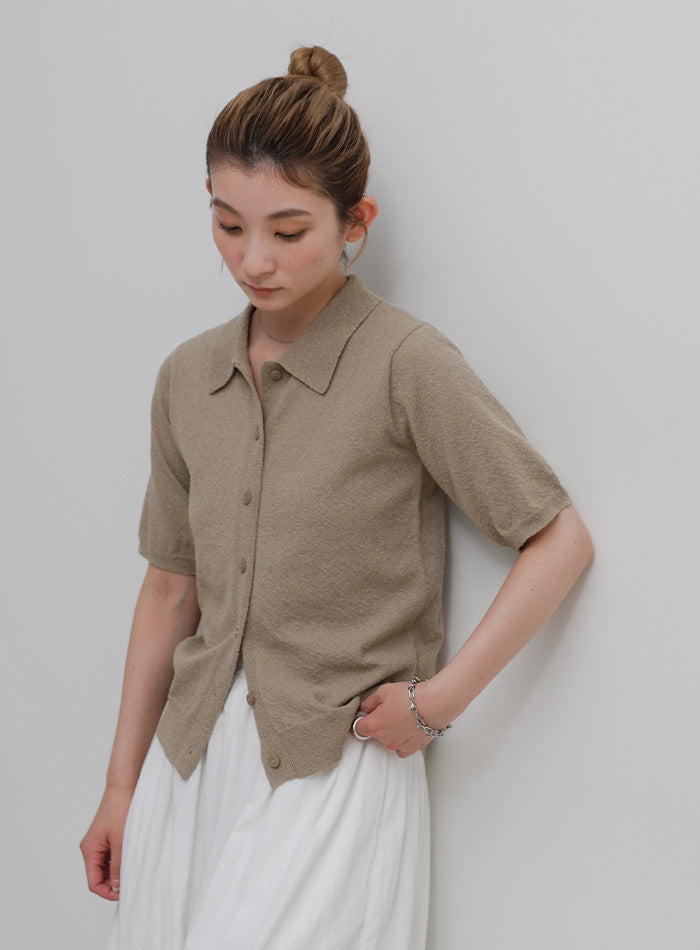サマーカムカム フロントボタンサマーポロニット – SELECT MOCA