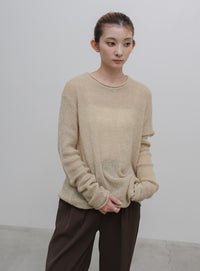 モヘアロールネックトップス