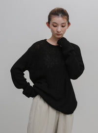 モヘアロールネックトップス