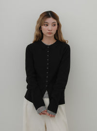 ポロニットシャツカーデ