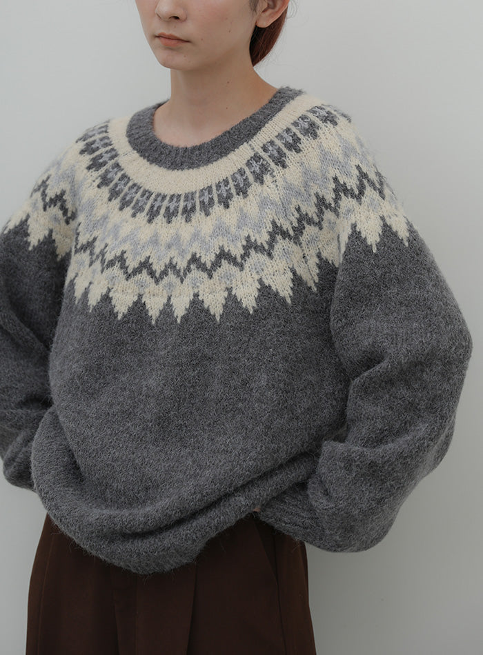 クルーネックノルディックニット – SELECT MOCA