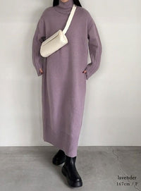 フィンガータートルニットロングワンピース【by SON】