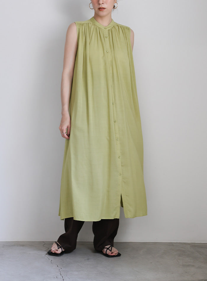 ノースリーブギャザーワンピース【SALE】