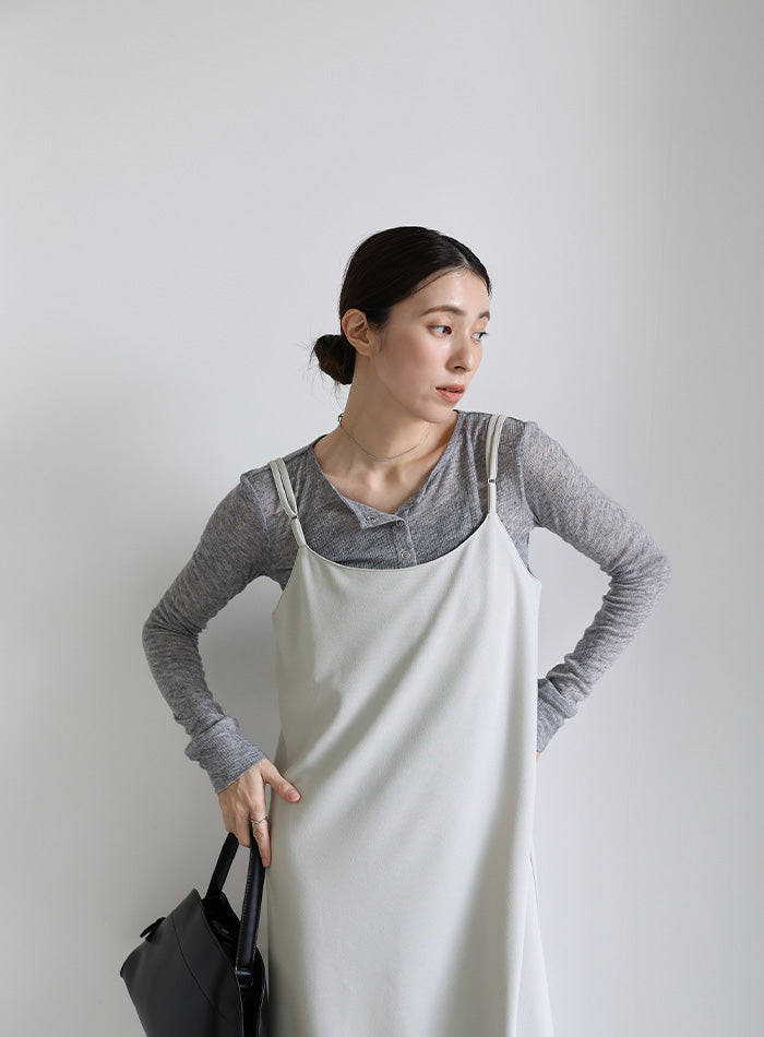 2WAYカットジョーゼットキャミワンピース