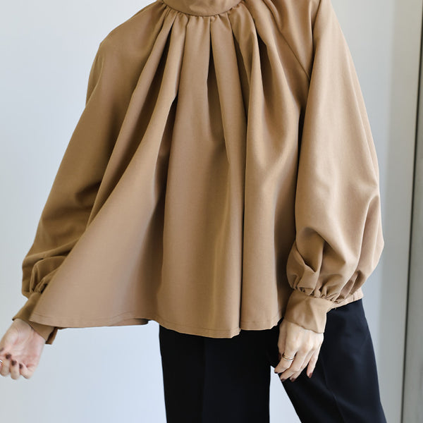 ハイネックボリュームギャザーブラウス – SELECT MOCA