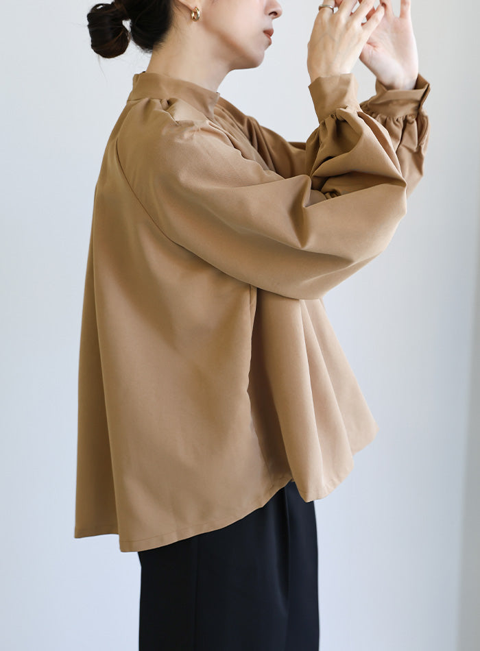 ハイネックボリュームギャザーブラウス – SELECT MOCA