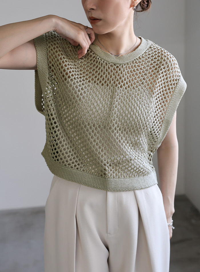 mame - 【専用】TAN カッティングニットフィッシュトップス ベスト フィッシュネットベスト – SELECT MOCA