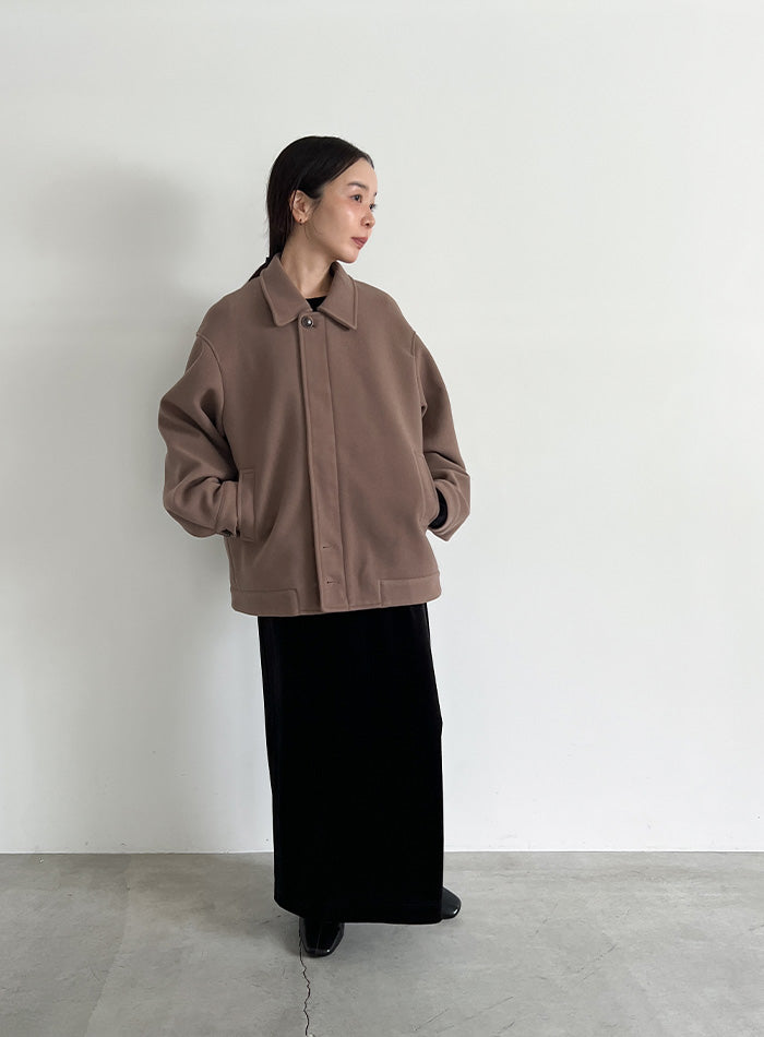 ビッグシルエットミドルコート　セレクトモカ　グレー ビッグシルエットミドルコート（その他アウター）｜select MOCA