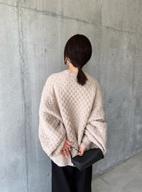 【サイズ展開あり】オーバーサイズハニカムニット【by SON】