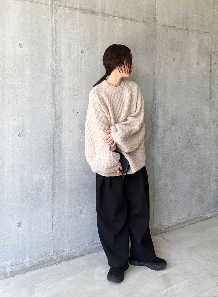 サイズ展開あり】オーバーサイズハニカムニット【by SON