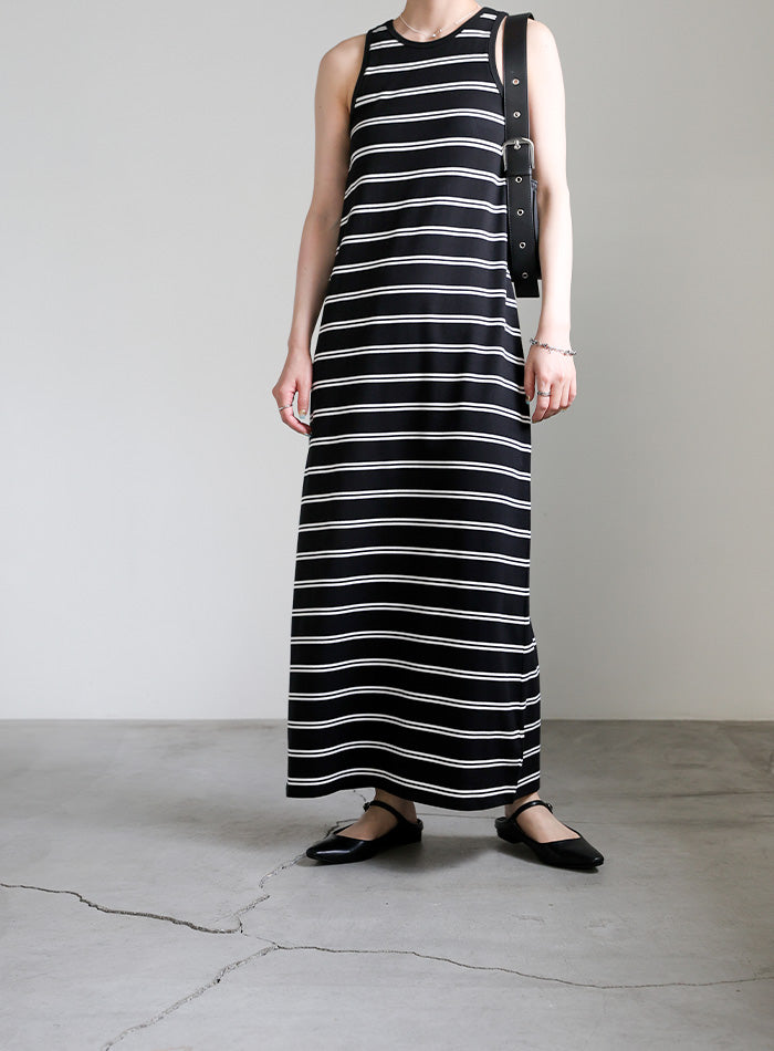 カップ付きボーダーノースリーブワンピース【SALE】 – SELECT MOCA