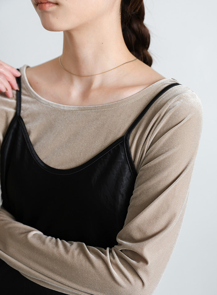 サテンフレアキャミワンピース – SELECT MOCA