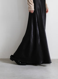 サテンフレアキャミワンピース