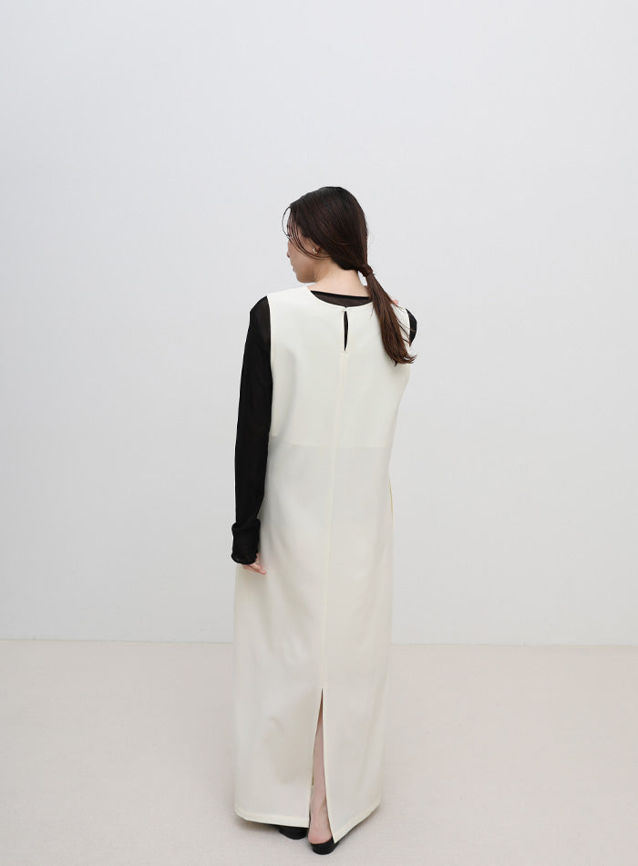 バックスリットUネックロングワンピース – SELECT MOCA