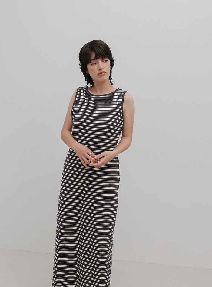ボーダータンクトップロングワンピース – SELECT MOCA
