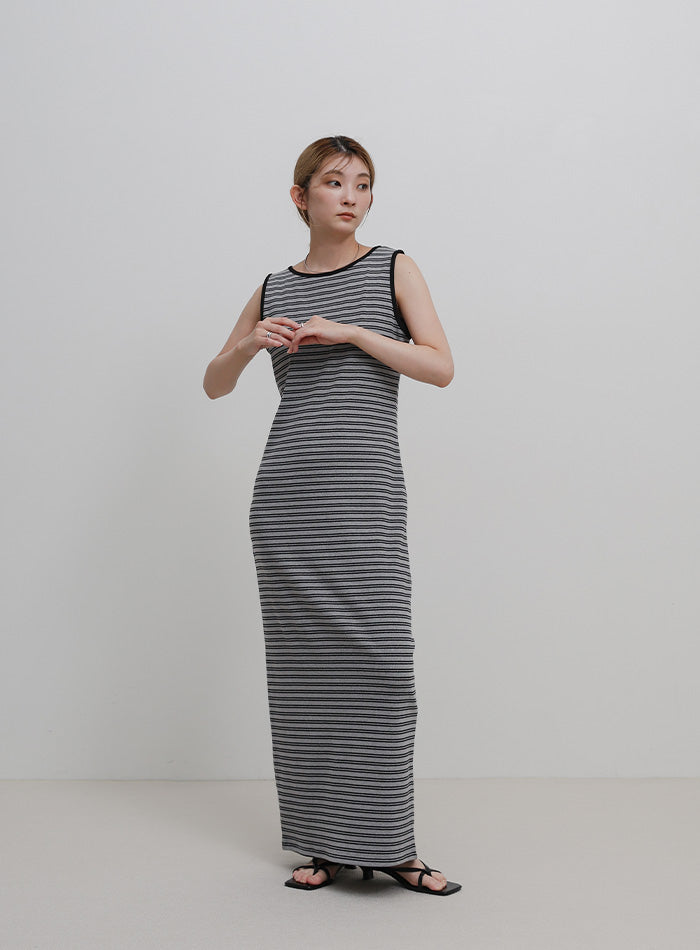 ボーダータンクトップロングワンピース – SELECT MOCA