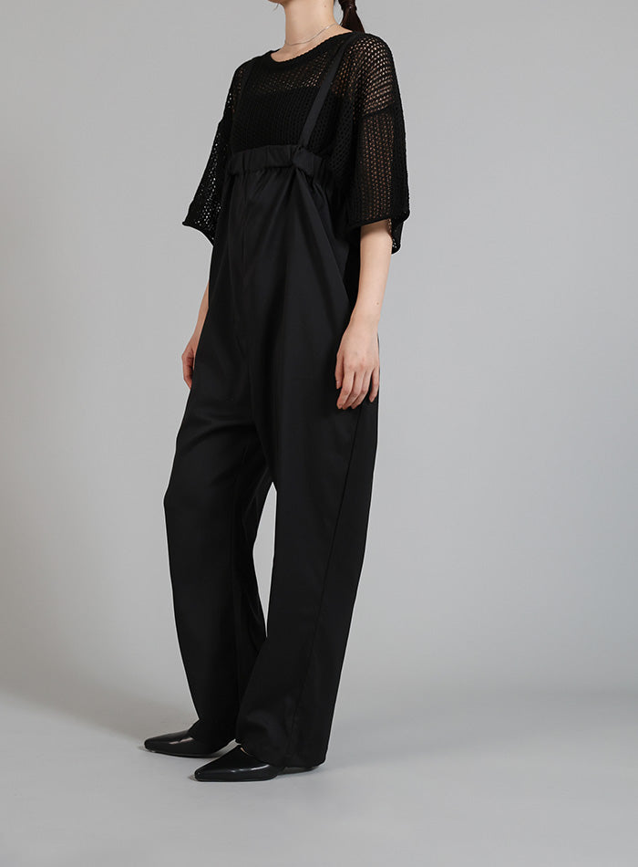 select MOCA Et サロペット、オーバーオール　黒　L Et】Tapered overalls – SELECT MOCA