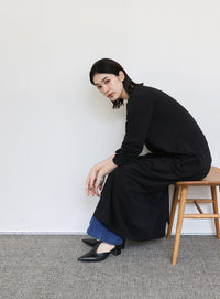【Et】アシンメトリーネックワンピース