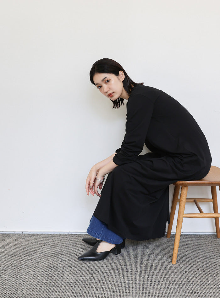 【Et】アシンメトリーネックワンピース