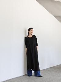 【Et】アシンメトリーネックワンピース