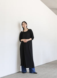 【Et】アシンメトリーネックワンピース