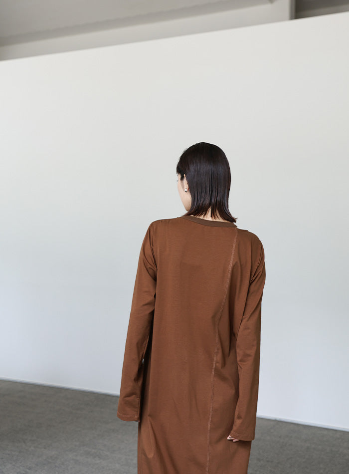 【Et】アシンメトリーネックワンピース