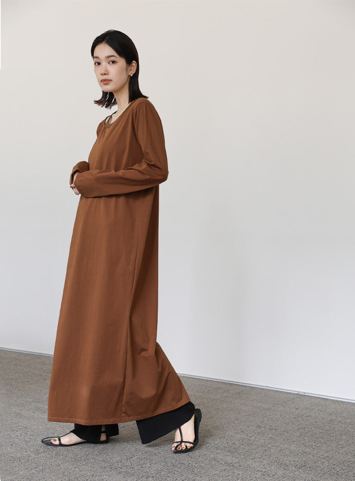 【Et】アシンメトリーネックワンピース