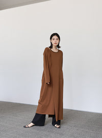 【Et】アシンメトリーネックワンピース