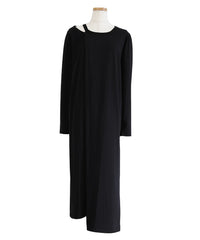 【Et】アシンメトリーネックワンピース