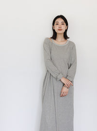 【Et】アシンメトリーネックワンピース