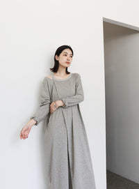 【Et】アシンメトリーネックワンピース
