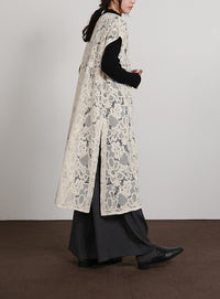 【Et】Lace Vest One-piece