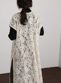 【Et】Lace Vest One-piece