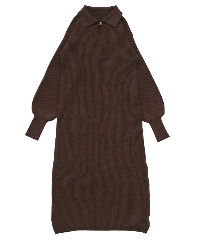ポロカラーニットワンピース – SELECT MOCA
