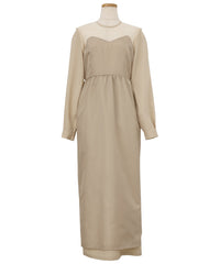 【オケージョン/結婚式】ペプラムバルーンドッキングワンピース