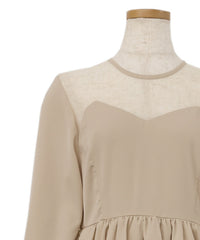 【オケージョン/結婚式】ペプラムバルーンドッキングワンピース