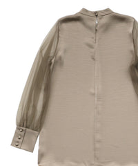 【オケージョン/結婚式】ヘムチュールサテンワンピース