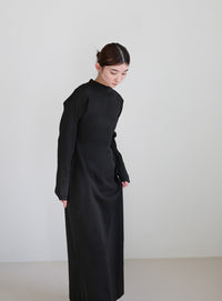 スポンディッシュバルーンニットワンピース