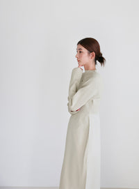 スポンディッシュバルーンニットワンピース