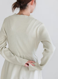 スポンディッシュバルーンニットワンピース