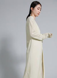 【Et】2-Way Ribbed Long Cardigan