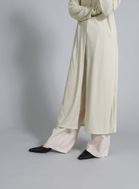 【Et】2-Way Ribbed Long Cardigan