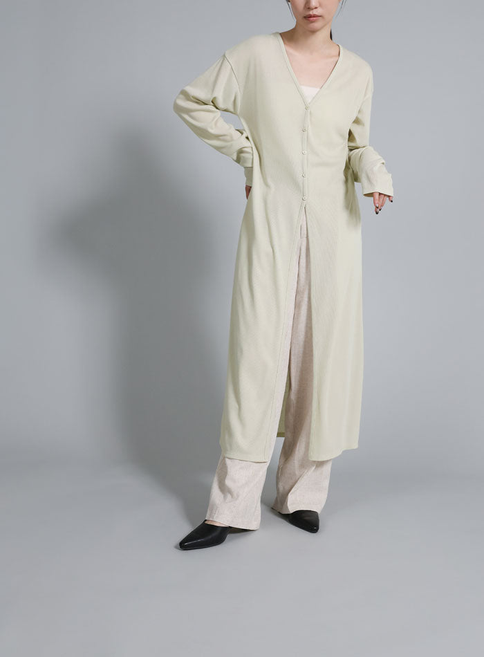 Et】2-Way Ribbed Long Cardigan – SELECT MOCA