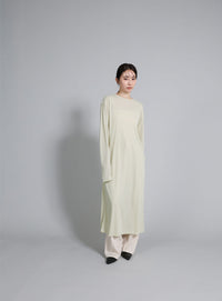 【Et】2-Way Ribbed Long Cardigan