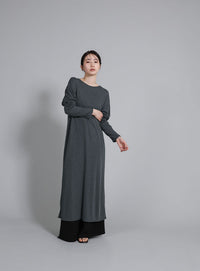 【Et】2-Way Ribbed Long Cardigan