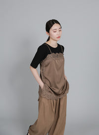 【Et】Mannish Vest and Tuck Pants Set