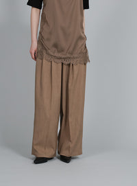 【Et】Mannish Vest and Tuck Pants Set