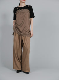 【Et】Mannish Vest and Tuck Pants Set
