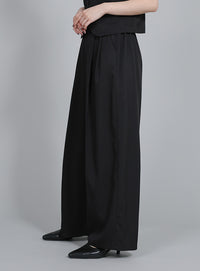 【Et】Mannish Vest and Tuck Pants Set