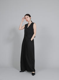 【Et】Mannish Vest and Tuck Pants Set